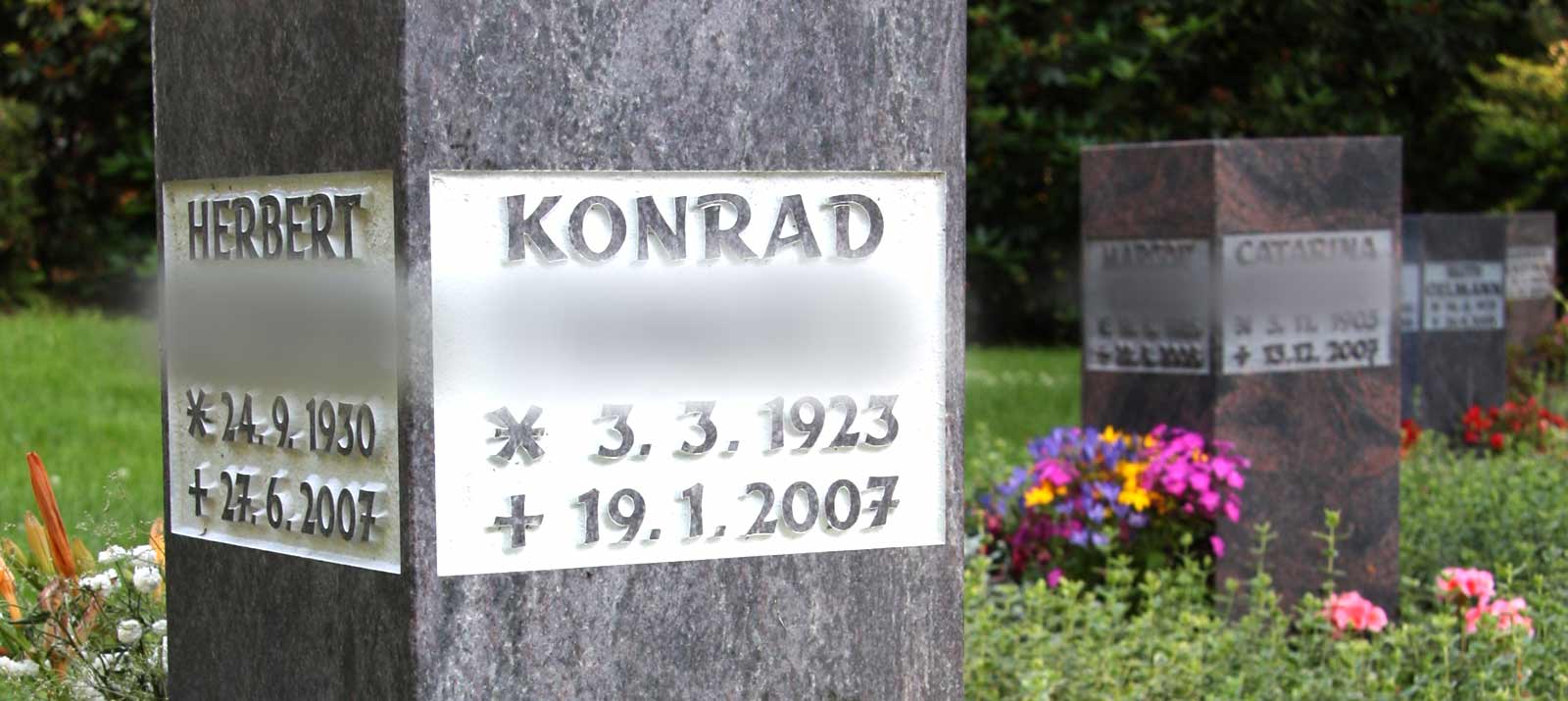 Grabmale für Gemeinschaftgrabanlagen, Grabmale Grosse Mülsen / Zwickau